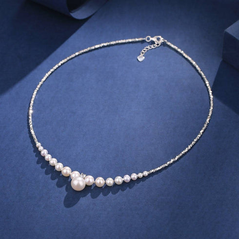 Pearl Pendant Silver Shards Necklace - House Of Pearls